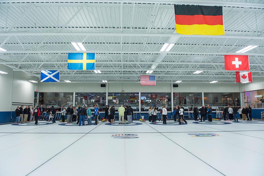 corporate event team building photography minnesota curling