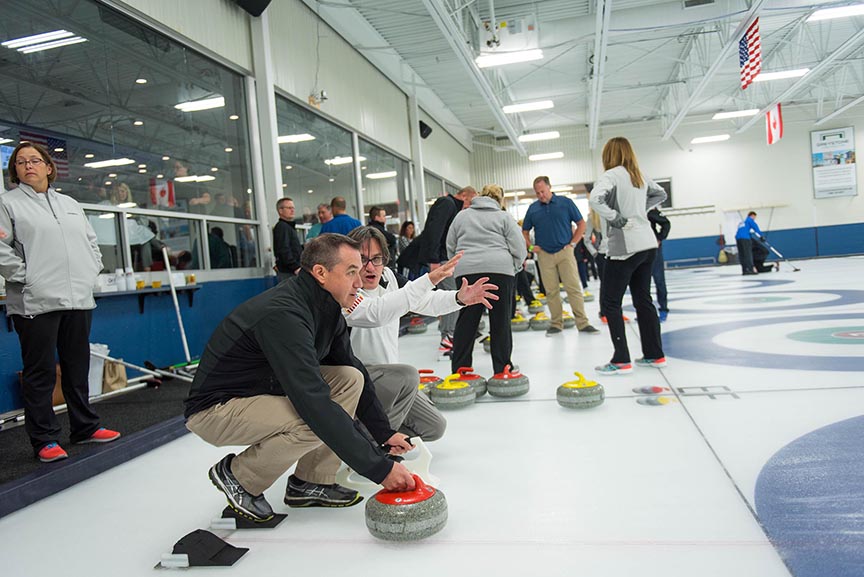 corporate event team building photography minnesota curling