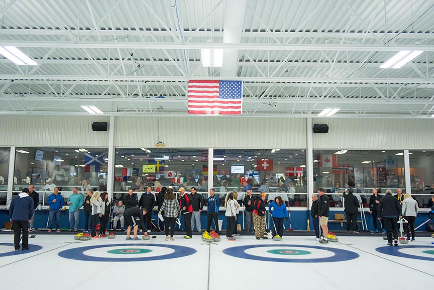 corporate event team building photography minnesota curling