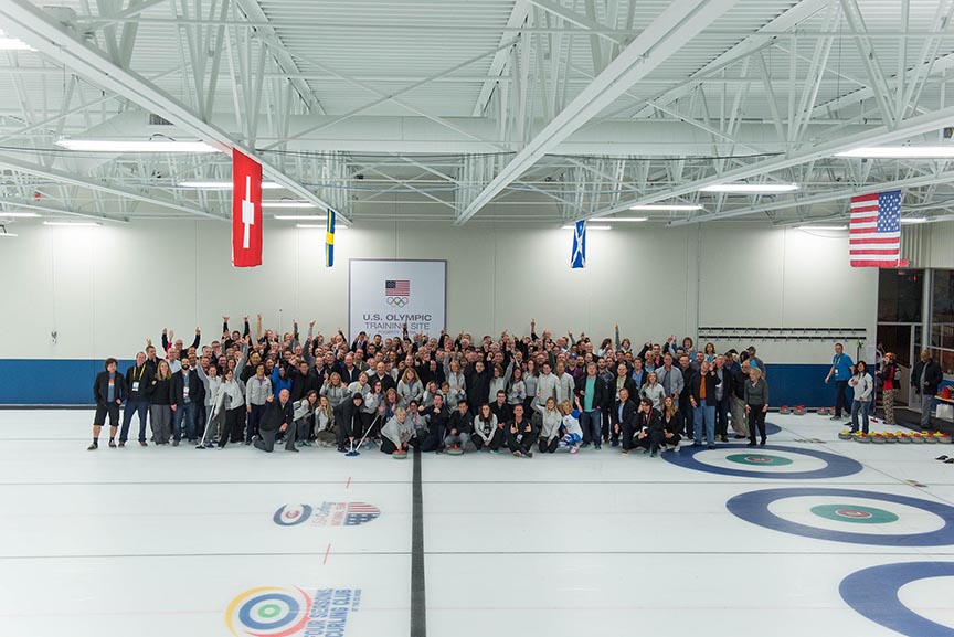 corporate event team building photography minnesota curling