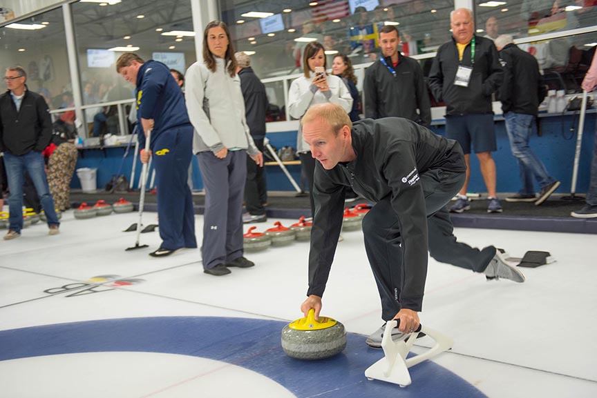 corporate event team building photography minnesota curling