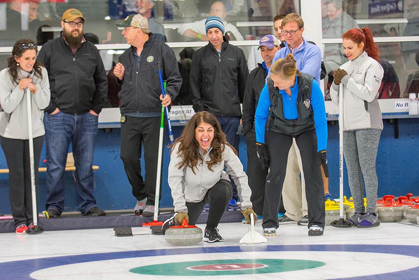 corporate event team building photography minnesota curling